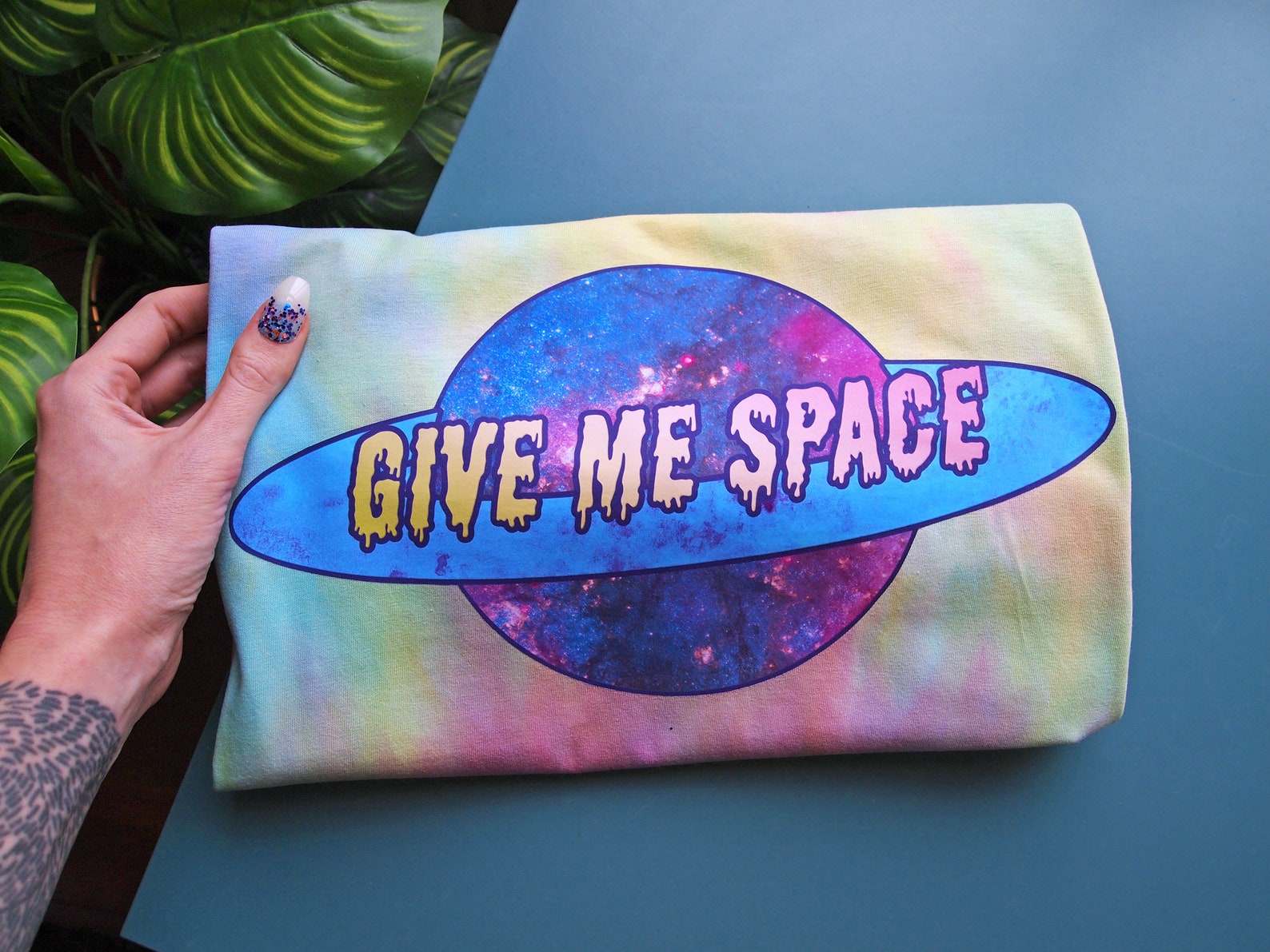 Give Me Space Rainbow Tie Dye Tshirt Etsy UK