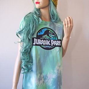 Jurassic Green Pastel Tie Dye T-Shirt Green & Black