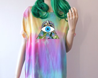 Illuminati Evil Eye Tie Dye T-Shirt