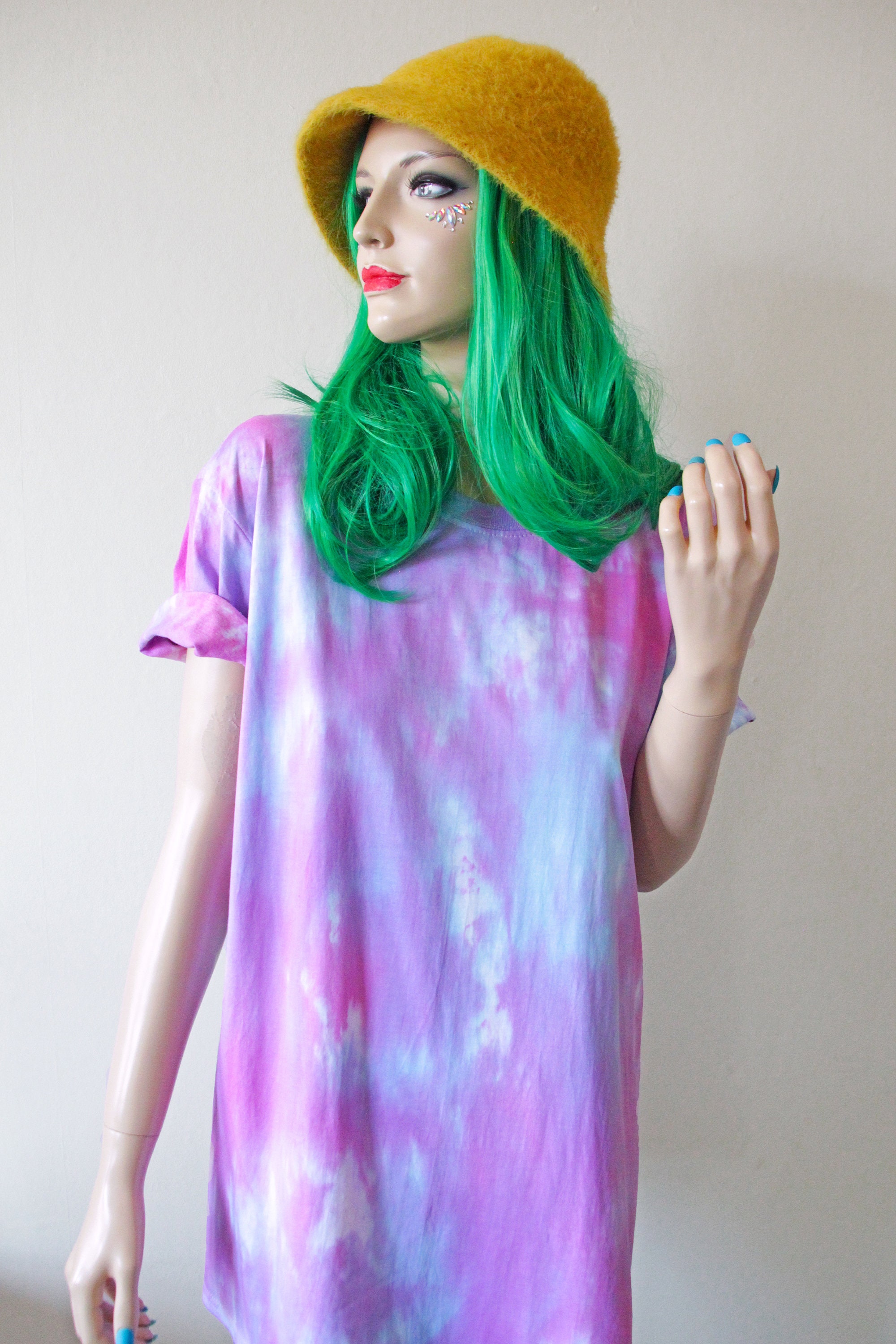 Soft Pastel Pink Blue Tie Dye T-Shirt | Etsy