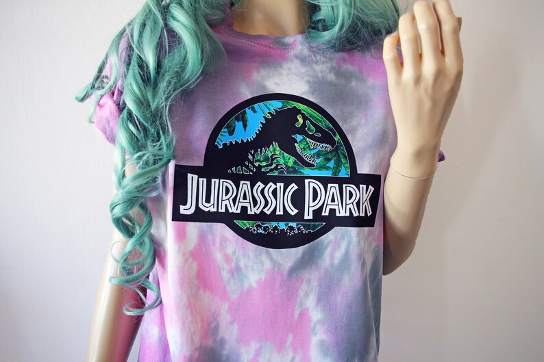 Jurassic Rainbow Pastel Tie Dye T-Shirt image 8