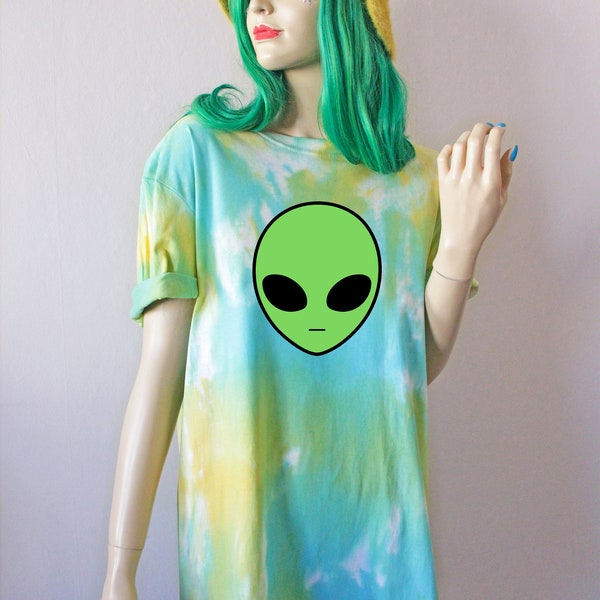 Alien Rainbow Pastel Tie Dye T-Shirt