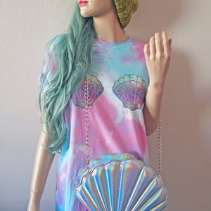 Mermaid Shells Pastel Tie Dye T-Shirt image 8