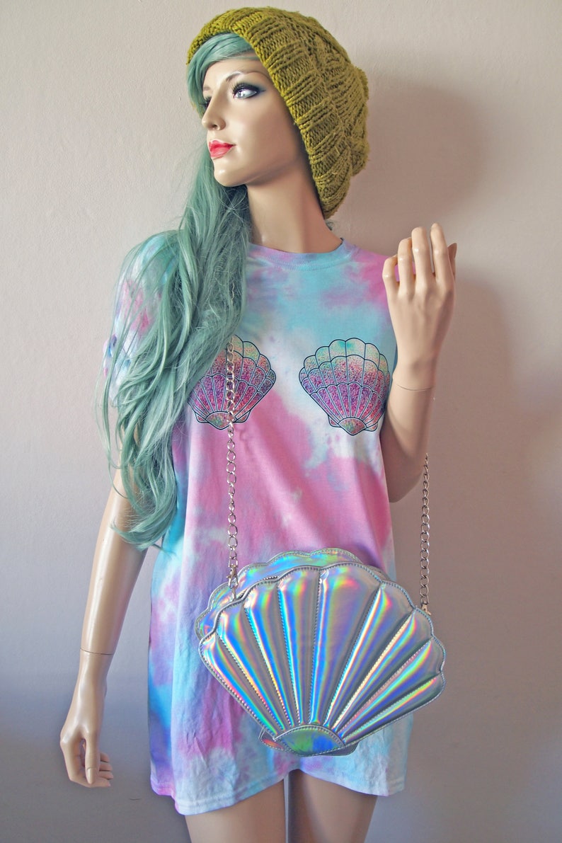 Mermaid Shells Pastel Tie Dye T-Shirt image 8