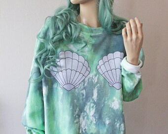 Mermaid Shell Tie Dye Sweater