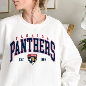ShopCrystalRags Florida Panthers, NHL One of A Kind Vintage Sweatshirt with Crystal Star Design