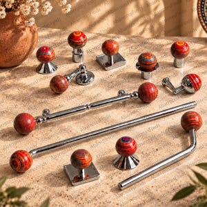 Colorful Cabinet Knobs, Retro Drawer Knobs, Modern Furniture Hardware, Unique Dresser Knobs for Kitchen Wardrobe Kids Room