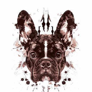 Französische Bulldogge Grußkarte - Süße Hundekarte zum Geburtstag, zum Feiertag oder zu anderen Anlässen