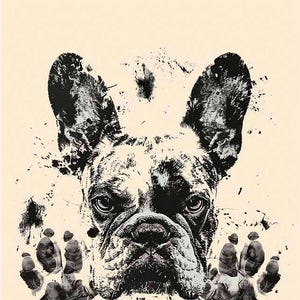 Französische Bulldogge Grußkarte - Süße Hundekarte zum Geburtstag, zum Feiertag oder zu anderen Anlässen