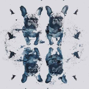 Französische Bulldogge Grußkarte - Süße Hundekarte zum Geburtstag, zum Feiertag oder zu anderen Anlässen
