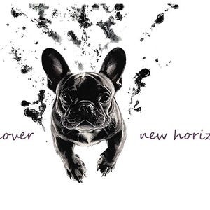 Französische Bulldogge Grußkarte - Süße Hundekarte zum Geburtstag, zum Feiertag oder zu anderen Anlässen