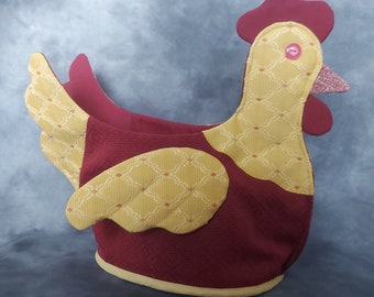 Fabric Chicken Basket, Fabric Basket, Storage Basket, Chicken Gift, Easter Gift