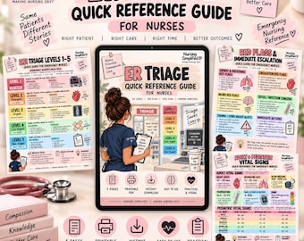 ER Triage Quick Reference Guide | 5-Page Emergency Nursing PDF