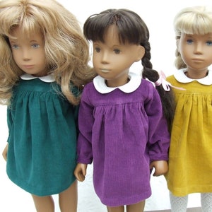 Babycord Dress and Pants Outfit for 16 or 17 Sasha doll image 4