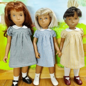 Short Sleeved Classic Gingham Dress Outfit for Sasha doll Girl, Toddler or Baby. image 1