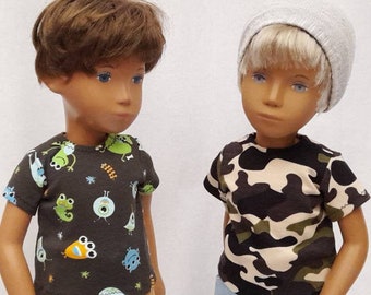 Printed T-shirts for 16/17" Sasha/Gregor or Sasha Baby and Toddler