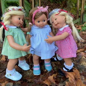 Short Sleeved Classic Gingham Dress Outfit for Sasha doll Girl, Toddler or Baby. image 10