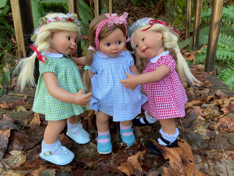 Short Sleeved Classic Gingham Dress Outfit for Sasha doll Girl, Toddler or Baby. image 10