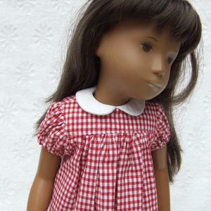 Short Sleeved Classic Gingham Dress Outfit for Sasha doll Girl, Toddler or Baby. image 6