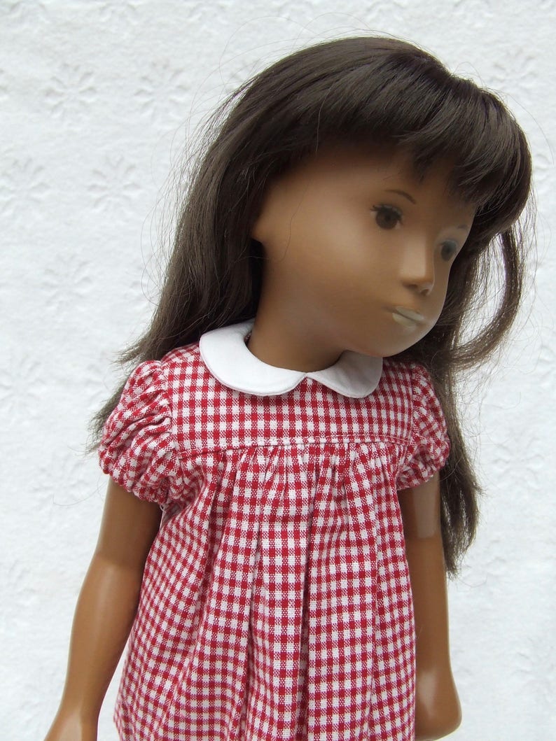 Short Sleeved Classic Gingham Dress Outfit for Sasha doll Girl, Toddler or Baby. image 6