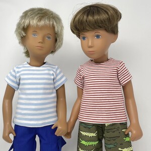 Striped T-shirts for 16/17" Sasha/Gregor, Sasha Baby and Toddler or Muller Wichtel 30/32cm