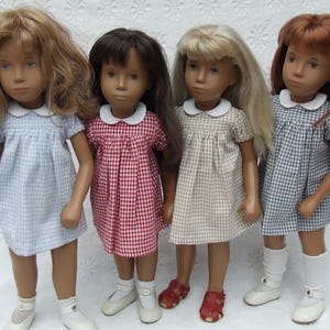 Short Sleeved Classic Gingham Dress Outfit for Sasha doll Girl, Toddler or Baby. image 5