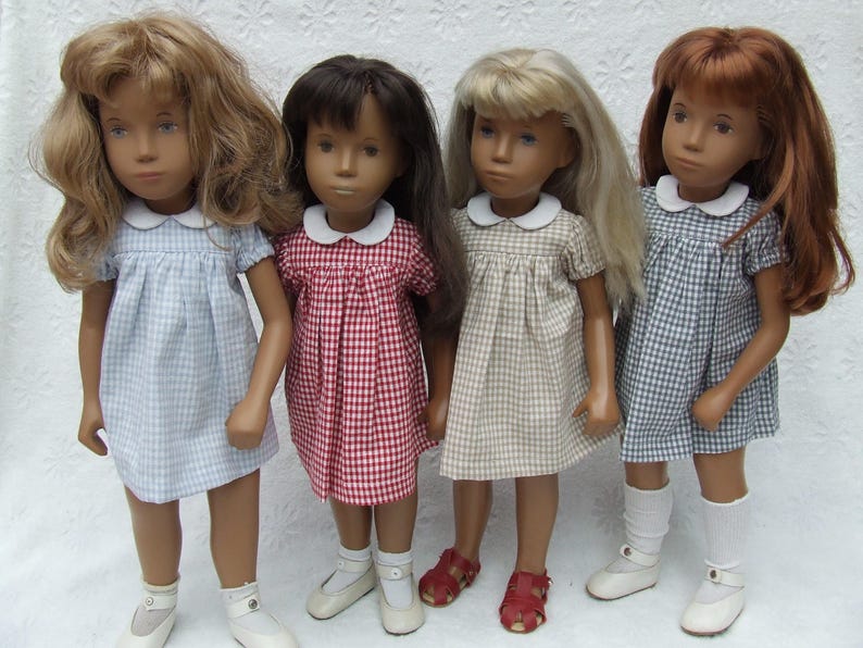 Short Sleeved Classic Gingham Dress Outfit for Sasha doll Girl, Toddler or Baby. image 5