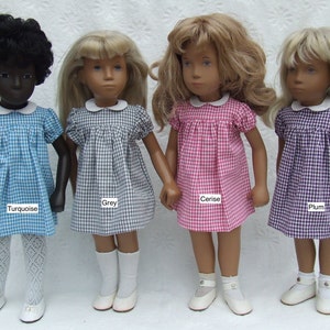 Short Sleeved Classic Gingham Dress Outfit for Sasha doll Girl, Toddler or Baby. image 3