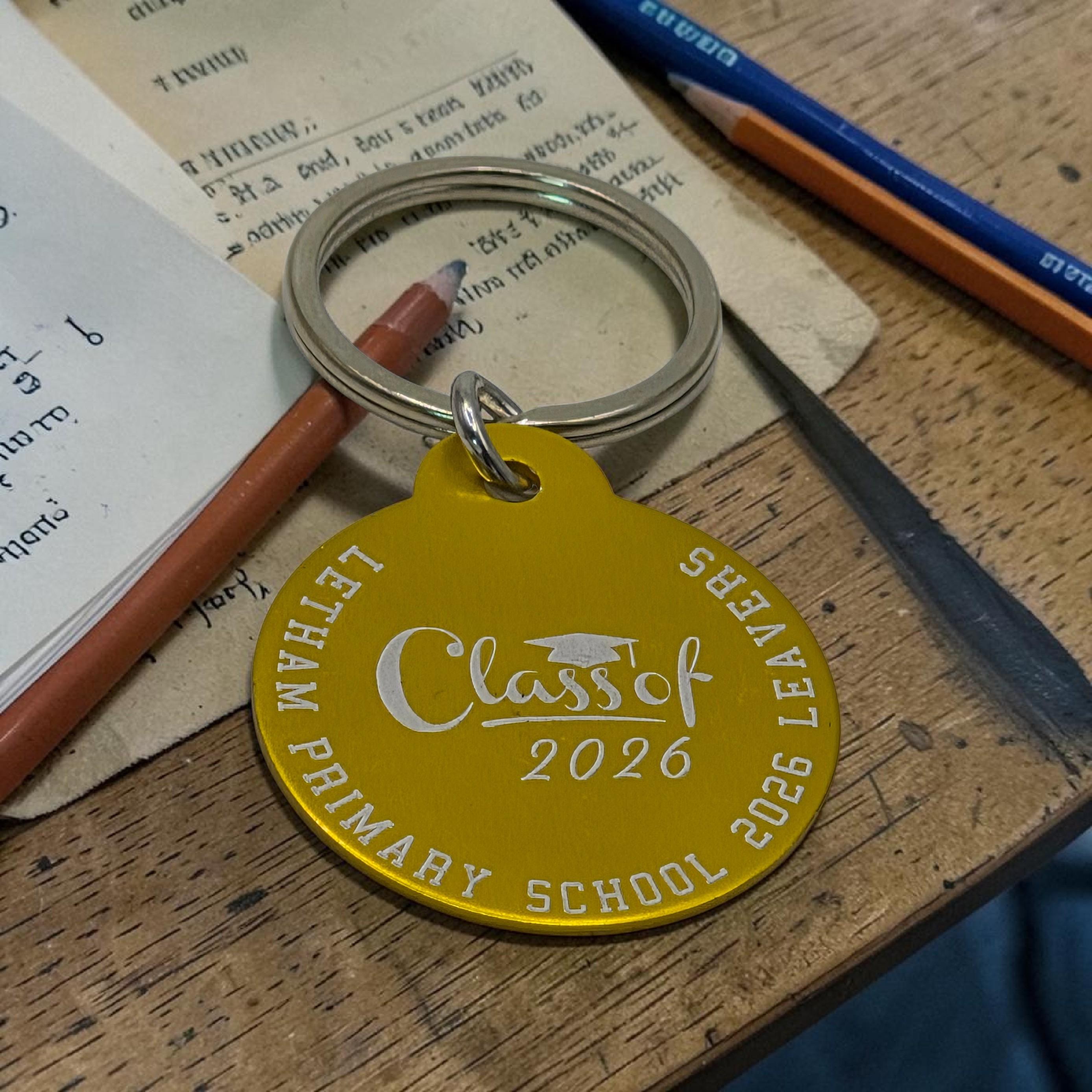 Personalised School Leavers Keyring Gifts | Custom Class of 2026 ...