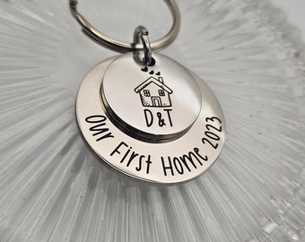 Our first home keyring with initials