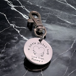 A little pocket hug. Back to school, Anxiety, Nervous. Keyring Mummy and child