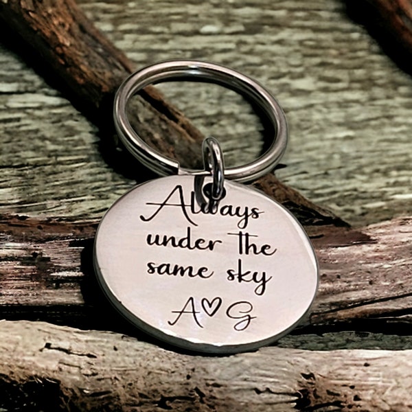 Long Distance Gift, Always Under The Same Sky, Long Distance Relationship Gift, Boyfriend, Valentine's Day, Girlfriend, Personalised