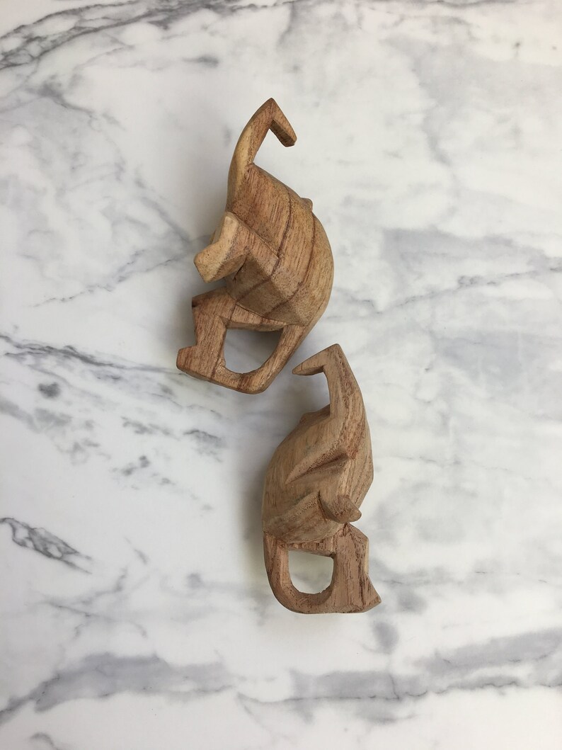 2 hand carved hanging wooden monkeys Hand carved wooden Etsy