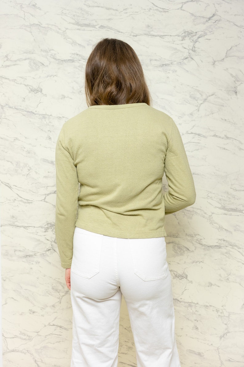 Sage green silk and cotton cardigan size S Green light cardigan The earth collection silk blend cardigan