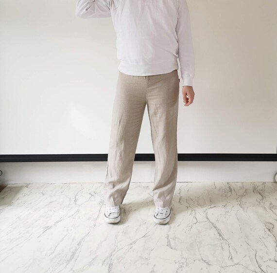 Beige linen pants | Linen summer pants | Beige lin