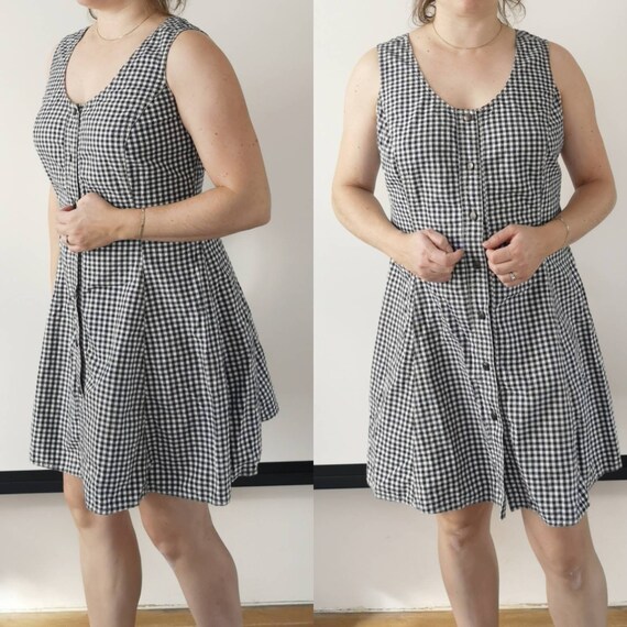 Trussardi 90s checkered dress | Gingham 90s dress