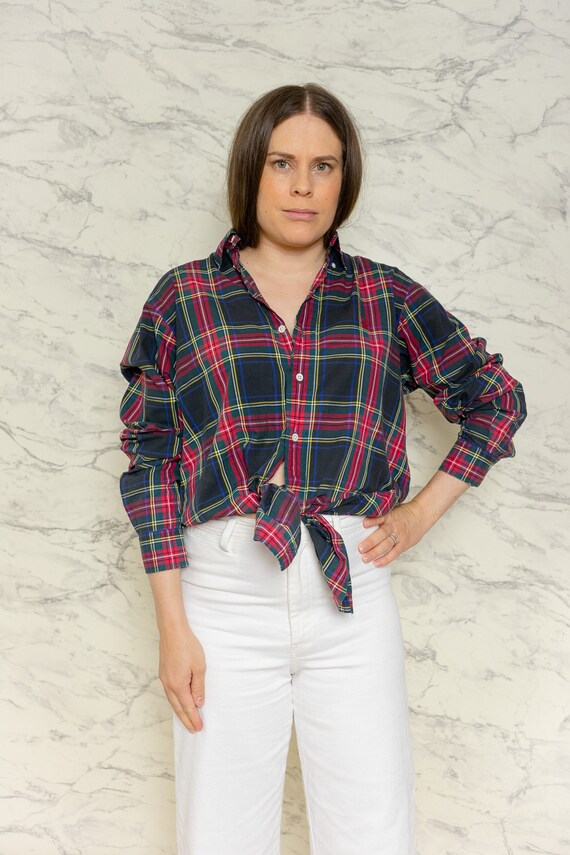 plaid polo button down shirts