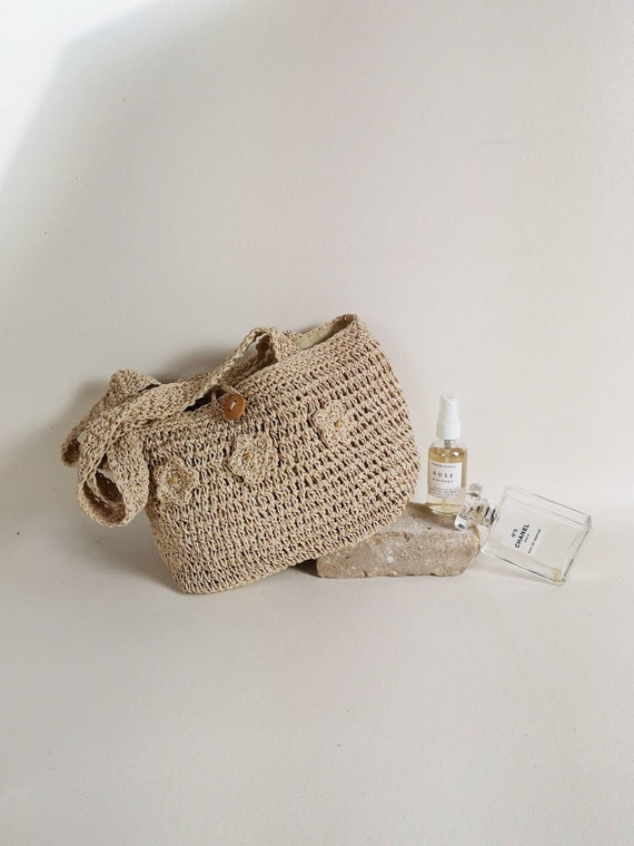 Natural straw bag | Straw woven bag | Boho straw h