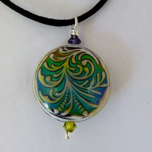 Light fern mood bead pendant