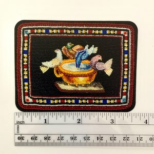 beadwork by Nome May Doves of Pliny inspired by micromosaics Capitoline Doves image 5