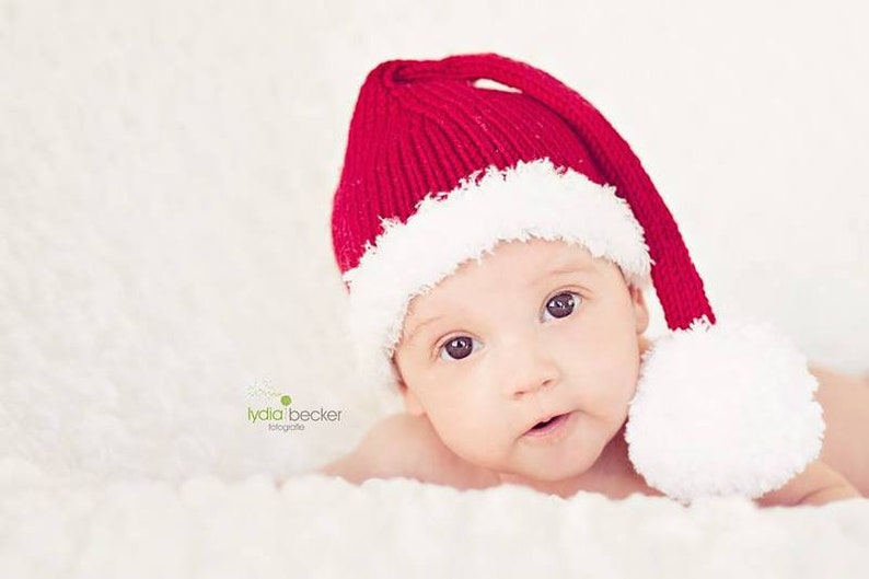 Baby Santa Hat 50.56 Christmas Hat Baby Hat image 3