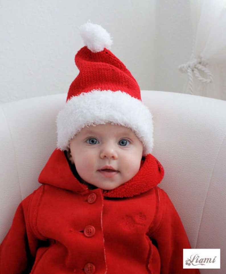 Baby Nikolausmütze Gr.74 Weihnachtsmütze Babymütze Bild 1