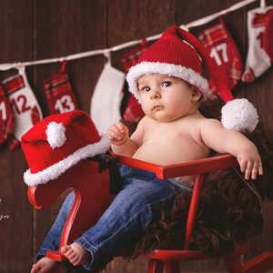 Santa hat 74,80,86 Christmas hat baby hat image 4