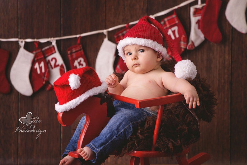 Santa hat 74,80,86 Christmas hat baby hat image 4