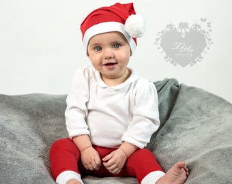 Baby Santa hat + pants, 50/56, baby hat,