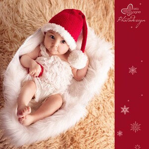 Baby Santa Hat 50.56 Christmas Hat Baby Hat image 1