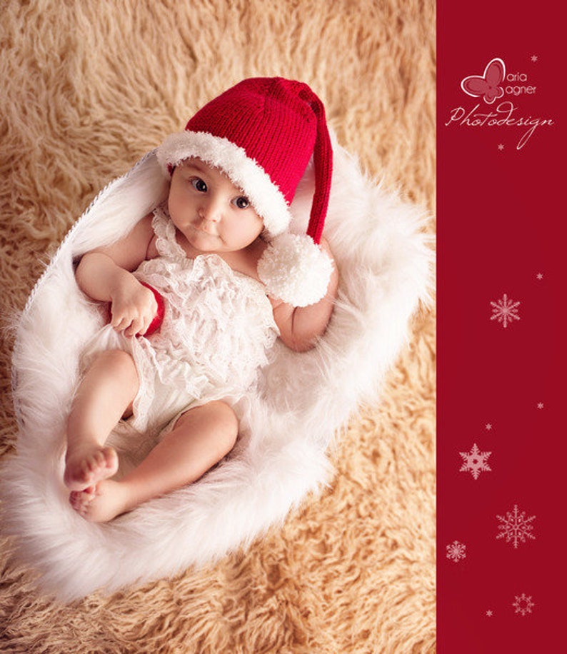 Baby Santa Hat 50.56 Christmas Hat Baby Hat image 1