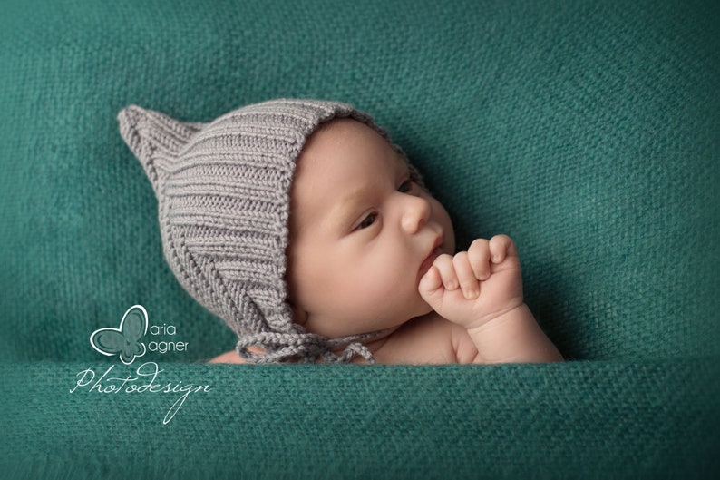 Baby hat Pixie gray image 1