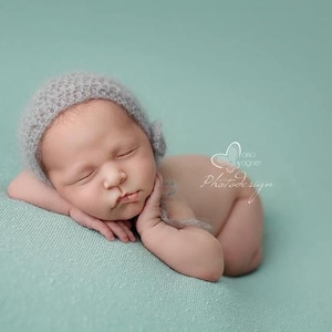 Babymütze Mohair Neugeborene Bild 1