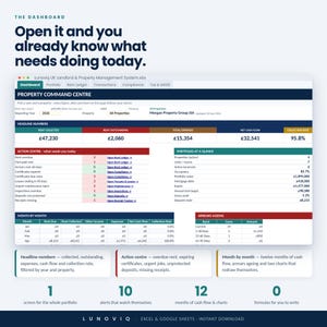 UK Landlord Spreadsheet, Rental Property Management Tracker, Excel & Google Sheets bild 3